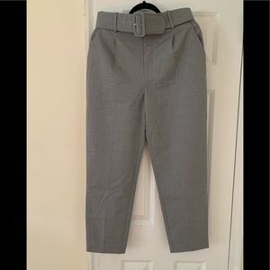 BRAND NEW WITH TAGS ZARA GREY TROUSER WITH BELTS
